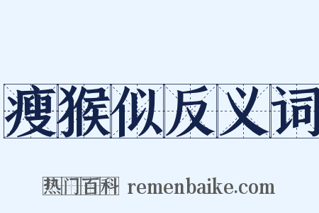 瘦猴似反义词是什么意思的图片